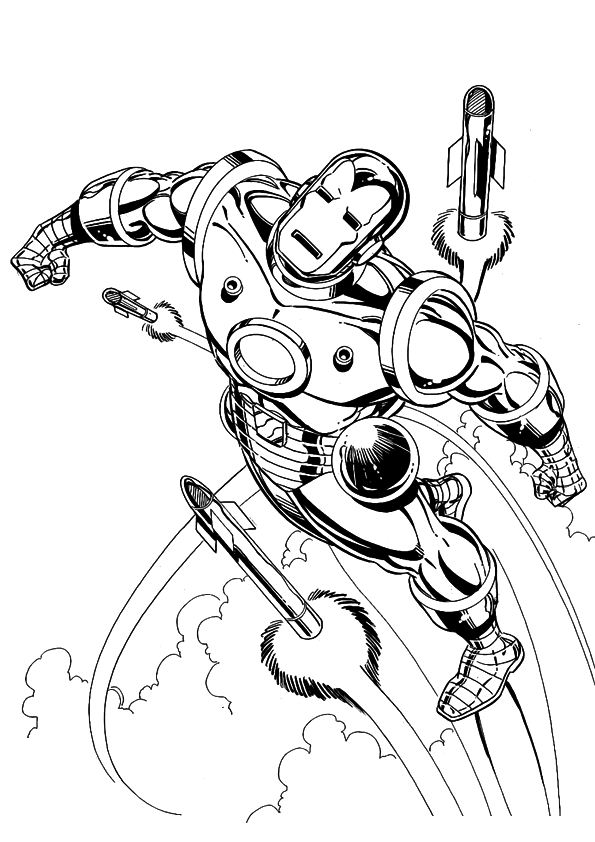 Kids-n-fun.com | 60 coloring pages of Iron Man